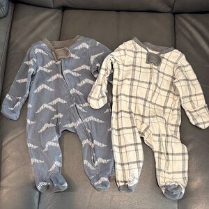 Cozy Kids One Piece Set - Blue and Cream